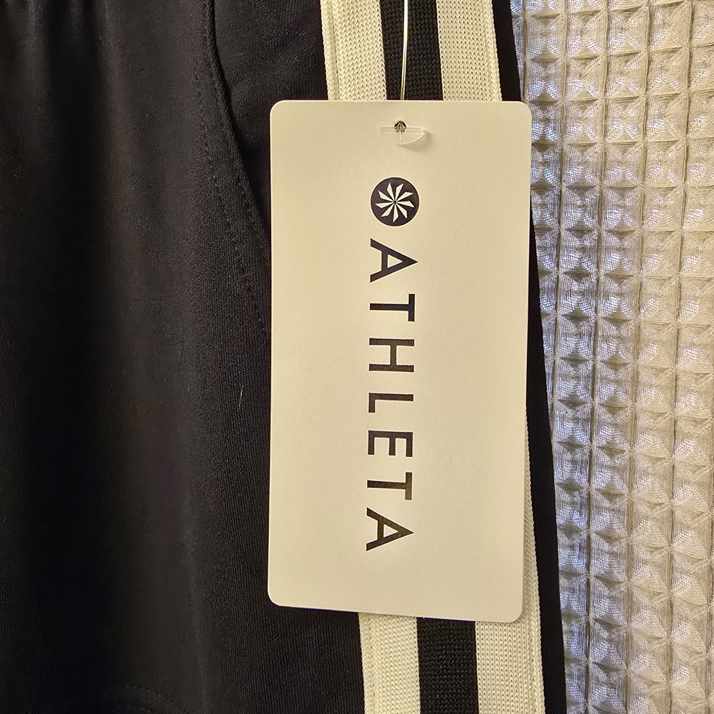 Athleta Venice Side Stripe Black Joggers NEW Small Athleisure Sweatpants Track - Picture 3 of 8